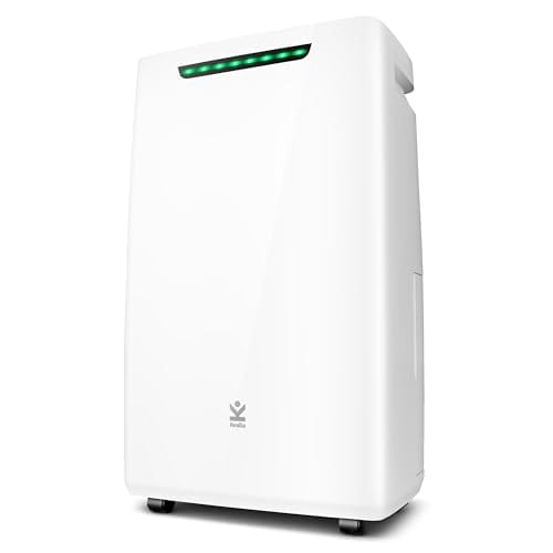 Avalla X-200 Deshumidificador Inteligente - Deshumificadores de Humedad - 20L/día Bajo Consumo, para Hogar y Oficina - Gas R290, Modo Secadora, Cobertura 195m³/h, Ajuste Humedad con Depósito 5,5L