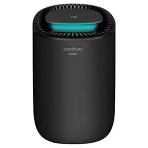 Cecotec Deshumidificador Eléctrico Silencioso BigDry 2000 Light Black. 23W, Bajo Consumo, 300 ml/día, Depósito extraíble de 0,6 litros, Cobertura hasta 20m2, Negro