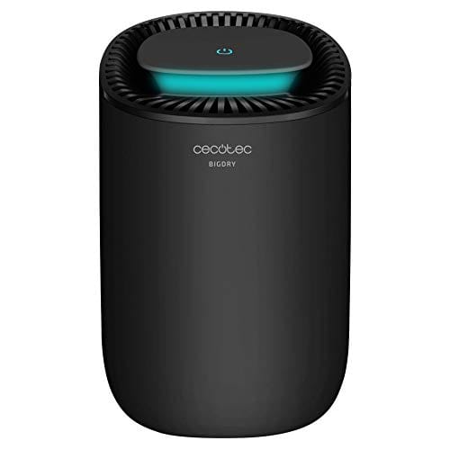 Cecotec Deshumidificador Eléctrico Silencioso BigDry 2000 Light Black. 23W, Bajo Consumo, 300 ml/día, Depósito extraíble de 0,6 litros, Cobertura hasta 20m2, Negro