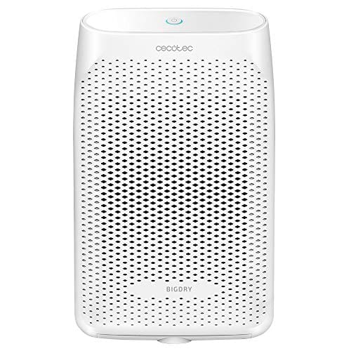 Cecotec Deshumidificador eléctrico silencioso BigDry 2500 Essential 360-750 ml/día,depósito Transparente de 2 litros, Cobertura hasta 25 m2, Filtro extraíble y Lavable, Apagado automático Título