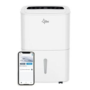 Deshumidificador SUNTEC DryFix 50 select APP - Para habitaciones de hasta 180 m2 o 450 m3 - con control por app - Deshumidificador de habitaciones Smart Home con deshumidificación de 50 l/día