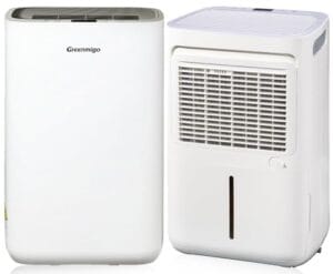Greenmigo Deshumidificador Electrico 10L/24h Deshumidificación Tamaño de la Habitación máx.35m²,Purificador de Aire Silencioso para Armario,Dormitorio,Caravana-contra la Humedad el Moho(ALPHA-Q10)