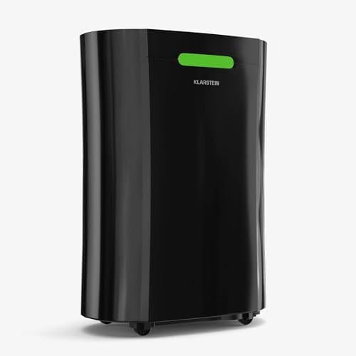 Klarstein Aerodry 10l Deshumidificador - 165W, 10l/día, depósito 2.5l, 37db silencioso, filtro de carbón activado, función dryselect, deshumificadores de humedad, deshumidificador eléctrico, negro