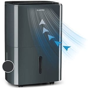 Klarstein DryFy20 Deshumidificador de Aire - Secadora de reformas, 420 W, 20 L/día, Espacio Ideal: 40-50 m², Filtro Nylon, DrySelect, Modo silencioso, 45 dB, Antracita