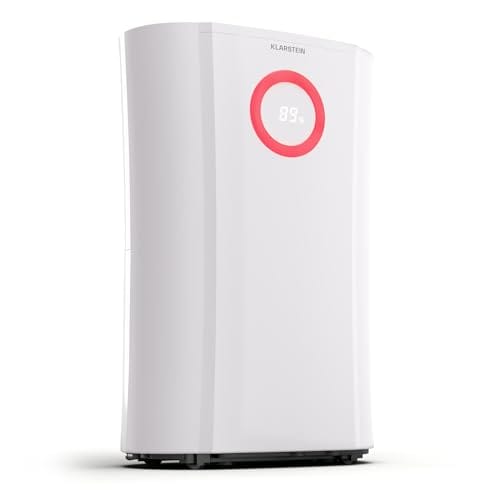 Klarstein DryFy Pro Connect 20L Deshumidificador WiFi, Control App, Depósito 4L, Temporizador 24h, Deshumidificación Automática, Portátil, Para Habitaciones 20-30m², Blanco