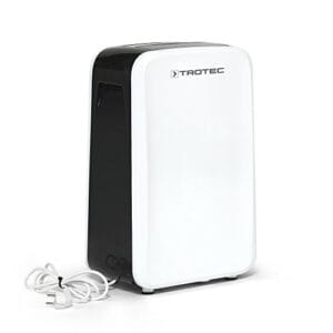 TROTEC Deshumidificador eléctrico TTK 71 E / 24L / Pantalla LED/Desagüe 2L / Silencioso/Portátil/para Habitaciones de 50m² / 125m³ / Filtro de Aire