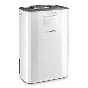 TROTEC Deshumidificador por Adsorción TTR 57 E / 9L / LED de Colores/Auto-Apagado / 730 W/Función Secado de Ropa/Para Habitaciones de 20m² / 50m³ / Silencioso/Entornos Fríos/Desagüe 5 L/Temporizador