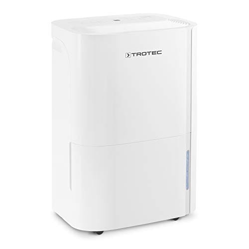 TROTEC Deshumidificador TTK 66 E, 24L / Día, Pantalla LED, Función Secado de Ropa, Depósito 3L, Portátil, Silencioso, Reinicio Automático, Auto-Apagado, Temporizador, Higrostato