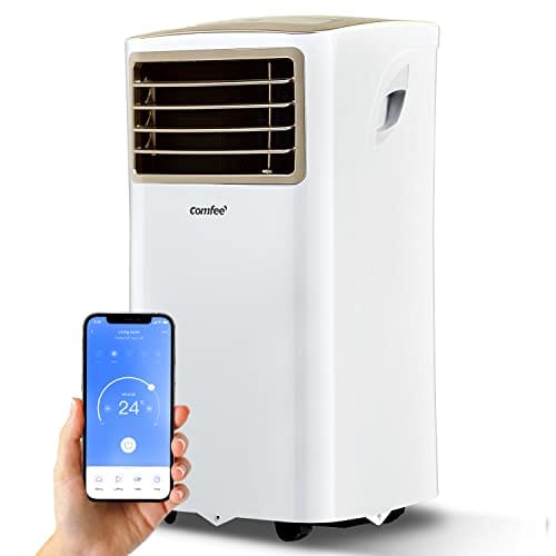 Comfee Aire Acondicionado Portátil Silencioso,9000BTU/2300 Frigorías,3 en 1 Aire Acondicionado Portátil Bajo Consumo,Refrigeración,Ventilación y Deshumidificación,Control de APP,Eco 290,Easy Cool 2.6