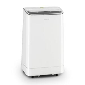 Klarstein Aire Acondicionado 3 en 1, Climatizador de Aire 1200BTU Evaporativo Aire, Silencioso, Pinguino Modo Noche con Humidificador y Ventilador, Aparato con Refrigerador de Aire para Casa