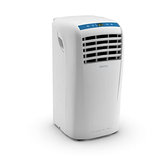 Olimpia Splendid-02265 Dolceclima Compact 8X- Acondicionador de aire portátil 3 en 1: refrigeración, ventilación, deshumidificación, 8.000 Btu/H, 2,1 Kw, gas R290, blanco-para habitaciones hasta 60m³
