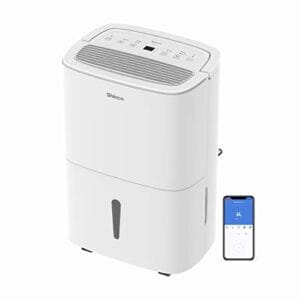SHINCO WIFI Deshumidificador Portátil 30L/Día, Purificador de Aire, Filtro de Carbón Activado, Temporizador de 24 Horas, Drenaje Continuo, Función de Secado, Blanco